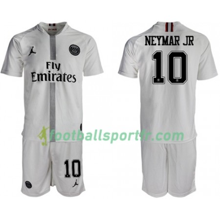 Tenue Paris Saint Germain Neymar Jr 10 Jordan Blanc Enfant Troisieme 2018-2019 Maillot de Foot